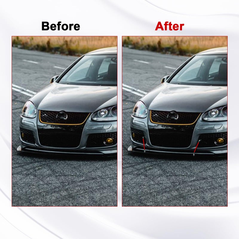 x xotic tech 2pc Adjustable 8"-11" Front Bumper Lip Splitter Diffuser Strut Rod Tie Bars Splitter Support Rod Compatible with Most Vehicles [Red] - Image 2